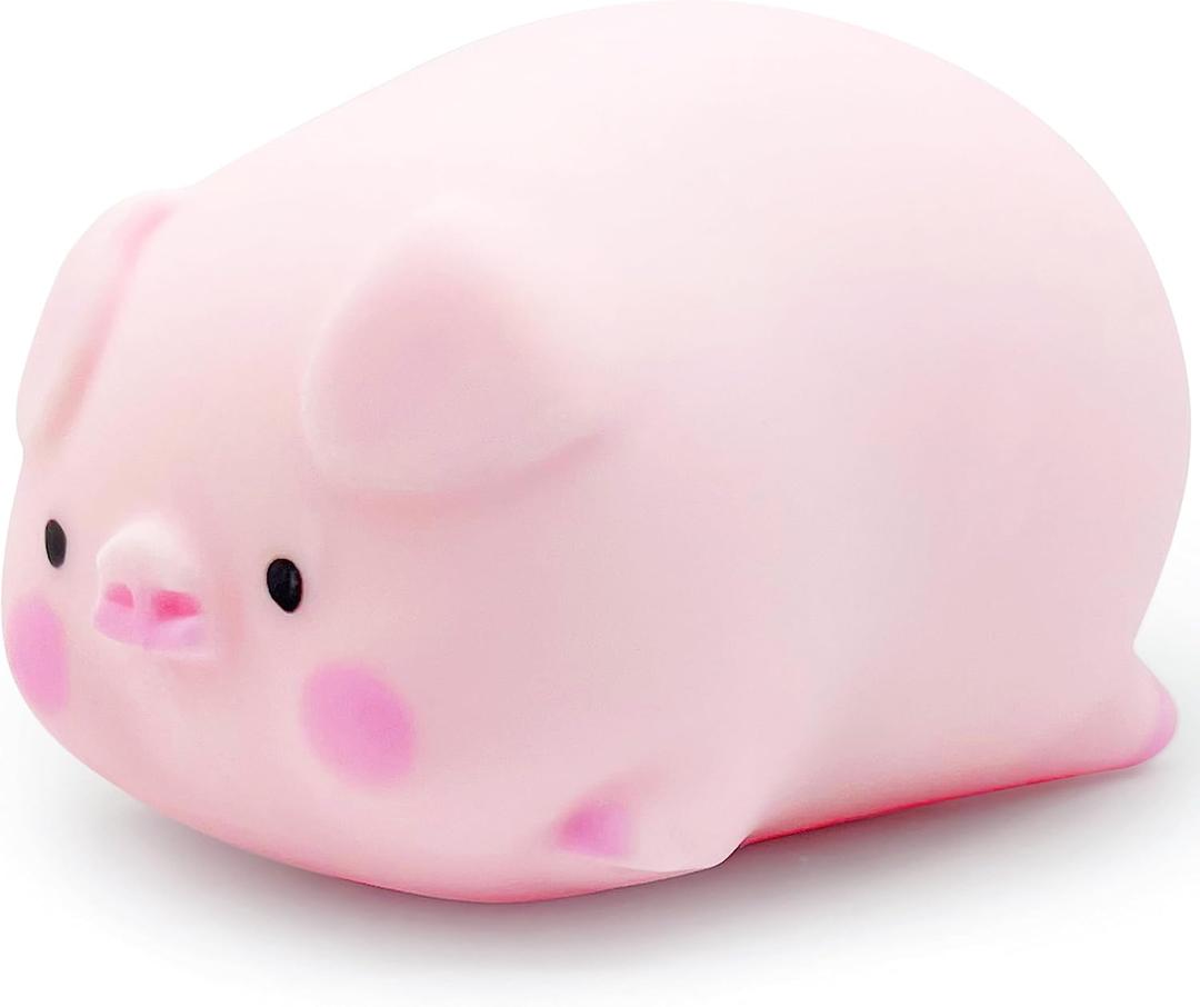 Squishy Pig Stress Balls for Kids Splash Piggy Squishy Ball Fidget Toys (1PCS) Animal Stress Toys Squeeze Dough Ball Stress Relief Toy Autism Sensory Toys for Autistic Children Party Favors