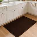 Sunfly 2x3 Entryway Rug with Non Slip Rubber Backing Brown