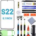 Screen Replacement for Samsung Galaxy S22,Replacement Screen for Galaxy S22 Series 6.1 inch,Screen Repair Kit with Waterproof Adhesive(NO OLED & Touch Digitizer)