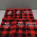 MCEAST 6 Pack Christmas Hand Towels 18 x 14 Inches Red and Black Buffalo Plaid Christmas Soft Washcloths Pure Cotton Towels for Bathroom Kitchen Home and Xmas Decoration