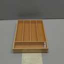 Silverware Organizer Kitchen Drawer Organizer Utensil Organizer Bamboo Silverware Holder Cutlery Organizer in Drawer Flatware Organizer Tray(5 slots, Natural