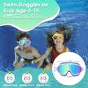 EverSport 2 Pack Kids Swimming Goggles, Anti-fog Swim Goggles for Toddler Girls Boys 3-15 (Yellow Green & Mirrored Blue)