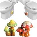 2Pack Mushroom Toilet Bolt Caps,Toilet Bolt Covers Decorative,Fun Ceramics Mushroom Toilet Bolt CoversUniversal Toilet Bolt Caps Toilet Caps for Bottom of Toilet (Mushrooms), SKNGC-18
