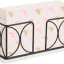 Napkin Holder with Marble Base, Guest Towel Paper Dispenser for Table, Modern Metal Napkin Stand, Ideal for All Bathroom Vanity, Kitchen Decor Accessories (Matte Black, 4 Inch)