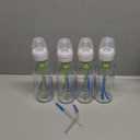 Dr. Brown's Anti-Colic Options+ Narrow Glass Baby Bottle with Level 1 Slow Flow Nipple, BPA-Free, 8 oz/250 mL, 4-Pack