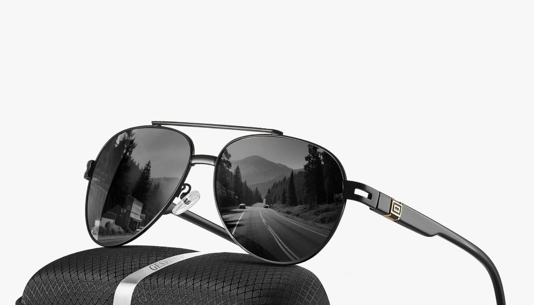 Polarized Aviator Sunglasses for Men Women- Fashion Shades Retro Sun Glasses Driving Fishing Golf UV Protection