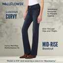WallFlower Women's InstaStretch Luscious Curvy Bootcut Jeans, BlackBerry, 7 Long