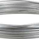 Hillman Steel Wire Rope 9 Gauge Galvanized Solid Wire, 50', Corrosion Resistant, Holds 165 lbs, Ideal for Crafts & DIY, Silver | 122062