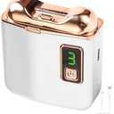 Automatic Electric Nail Clipper Trimmer - Rechargeable Battery Fingernail Toenail Cutter for Kids Adults Seniors Women Men - 3 Speed Levels Type USB C with Led Light