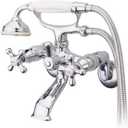 Kingston Brass KS266C Kingston Clawfoot Tub Faucet, 6-Inch Adjustable Center, Polished Chrome