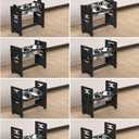 Vantic Elevated Dog Bowls, Adjustable Raised Dog Bowl Stand for Large and XLarge Pet, Sturdy Bamboo Food Feeder with 2 Stainless Steel Dishes, Black