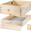 Thyle 10 Frame Beehive Candy Board and Quilt Box Combo Set, Assembled Bee Candy Boards Feeder Beehives Boxes Moisture Quilt Box for Honey Candy Feed Bees Winter Preparation for Beekeepers