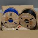 ELEGOO Rapid PETG Filament 1.75mm Bundle 4KG, High Speed 30-600mm/s 3D Printer Filament Accuracy +/- 0.02 mm, 1kg Cardboard Spool(2.2lbs), Fits for Most FDM 3D Printers(Black, White, Blue, Red)