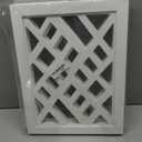 Cut-Out Design 16" Short Dog Gate for Small Dogs, Foldable Retractable Puppy Gate Indoor - Freestanding Lightweight Pet Barrier for Doorways, Stairs, Hallways (Extends to 35", White)