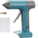 Tilswall 100W Cordless Hot Glue GunCompatible with Dewalt 18V/20V Battery(Battery Not Included), Full Size Glue Gun 90s Fast Preheating with 10PCS 0.43'' Glue Sticks for DIY Crafting and Home Repair (Blue)