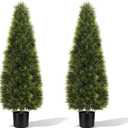 4FT Artificial Topiary Trees with Pot, 2 Pack Fake Plants