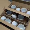 Amazon Basics Porcelain, 12 oz Coffee Mug Set, 11 Count, White (Previously AmazonCommercial brand)