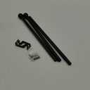 Curtain Rods for windows 32-48 inch, 5/8 inch Decorative Curtain Rod Set, Matte Black Splicing Heavy Duty Metal Curtain Rod with Brackets