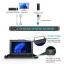 MT-VIKI 15.6'' Rack KVM Console w/Monitor/Keyboard/Touchpad,8 Port KVM VGA