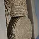 40 Pcs Round Woven Rattan Placemats, 13 Inch Rattan Placemats Natural Straw Hand Woven Farmhouse Round Place Mats for Dining Table Home Wedding Baby Shower Dinner