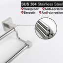 TocTen Double Bath Towel Bar - Thicken SUS304 Stainless Steel Towel Rack for Bathroom, Bathroom Accessories Double Towel Rod Heavy Duty Wall Mounted Square Towel Holder(Brushed Nickel, 30 INCH)