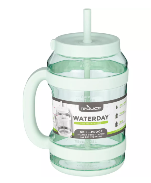 Reduce WaterDay Mug with Straw - Sea Glass