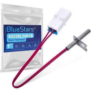 BlueStars 6323EL2001B Dryer Thermistor Assembly Compatible with LG & Kenmore Dryers Replaces 6323EL2001H AP4441539 PS3529026 DLE0442W DLE2512W DLE2514W DLE3733S DLE3777W DLE5932S DLE7177RM