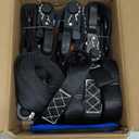 Ratchet Straps, 1.5'' x 16FT - 4400lb Break Strength Tie Down Strap Ratchet Heavy Duty, 4 Pack Cargo Straps Ratcheting with Integrated Soft Loops Truck Strap for Motorcycle, Car, ATV, UTV (Black)