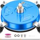 14" Pressure Washer Surface Cleaner with 4 Wheels - Coated Blue Stainless Steel Surface Cleaner for Pressure Washer Attachment for Concrete, Driveway, Patio, Sidewalk, Deck and Driveways - PWS14B