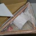 ASmileIndeep Flag Display Case - 5' x 9.5' Funeral & Military Flag Shadow Box with HD Tempered Glass and Wall Mount, Folded Triangle Flag Holder Frame for Veterans, Walnut