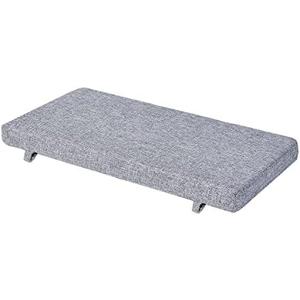 MICUSHION Piano Bench Cushion for Indoor Shoe Storage with Ties Non Slip Picnic Bench Pad for Kitchen Dining Table Seat 40 x14 inch, Ash Grey
