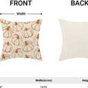 Fall Decor Pillow Covers 18x18 Pack of 2 Burnt Orange Pumpkin Throw Pillow Cover Outdoor Decoration,Autumn Thanksgiving Pumpkin Pillowcase Farmhouse Linen Decorative Cushion Case for Couch sofa