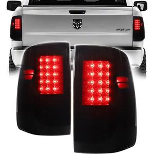 LED Tail lights For 2009-2018 RAM 1500/2010-2018 RAM 2500 3500 Tail Lights Brake Stop Lamp (Black Housing/Smoke Lens)