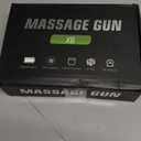 RAEMAO Massage Gun, Handheld Electric Deep Tissue Muscle Massager for Athletes for Pain Relief Attaching 8 Replacement Heads, Percussion Massager with 10 Speeds, Father's Day Gifts, Silver