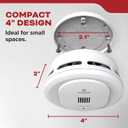 Kidde Smoke Detector, AA Battery Operated, Compact Size, LED Status Light, 85 dB Alarm, 4-inches, 10SDR