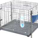 Stackable Rabbit Breeding Cage with Feeder and Water Bottle Easy-Clean, 24 x 24 x 16 inches, Guinea Pig Ferret Bunny Hutch