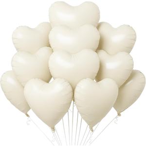 Heart-Balloons Valentine-Balloon 12PCS 18" Love Foil Balloons Birthday Party Anniversary Wedding Engagement Decorations Baby Shower Bridal Supply