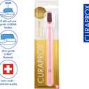Curaprox CS 12460 Velvet Soft Toothbrush Sensitive Gum Care | Ultra-Gentle Cleaning with 12,460 Filaments | Single Pack, Pink-Fuchsia