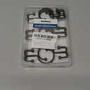 Bathway Shower Curtain Hooks Matte Black Shower Curtain Rings, 12 Pcs Double Hook Shower Curtain Hooks Rings Shower Curtain Hangers Rust Proof, Metal Shower Hooks for Bathroom Shower Curtain Rod