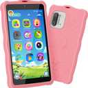 5.50" Touchscreen Kids Toys Smart Phone, Kids Phone with Games & Dual Camera, Toddler Toys Phone, Boys and Girls Learning Toy Phone for 3-9 Years Old (Pink)