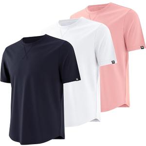 MagnaMan Men's 3-Pack Short Sleeve Crew Neck T-Shirts Solid Color Casual Tee Shirts - Ideal for Gym, Work & Daily Life, 3XL 
