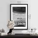 PEALSN 24x36 Poster Frame Set of 2, Display Pictures 20 x 30 with Mat or 24 x 36 without Mat, Poster Frames 24 x 36 inches for Wall Mounting Display, Black
