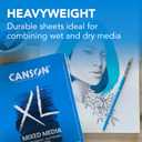 Canson XL Series Mixed Media Pad, Side Wire, 9x12 inches, 60 Sheets  Heavyweight Art Paper for Watercolor, Gouache, Marker, Painting, Drawing, Sketching