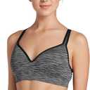 Jockey Women's Bra Mid Impact Multi-Way Molded Cup Sports Bra (Medium, Black)