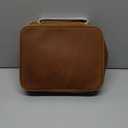 Genuine Leather Bible Cover Cowhide Bible Case for Men Women Church Bag Protective Book Holder with Double Zippers Full Grain Leather Portfolio Organizer Bible Carrying Case with Handle