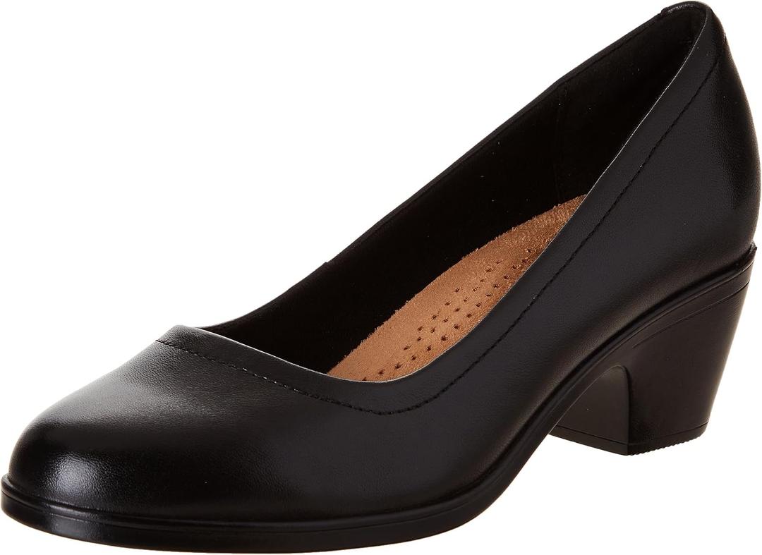 Clarks Black's Emily 2 Ruby Pump, Black Leather, 11 Wide US