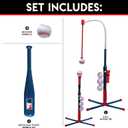 Franklin Sports Grow-with-Me Kids Baseball Batting Tee + Stand Set for Youth + Toddlers - Youth Baseball, Softball + Teeball Hitting Tee Set for Boys + Girls, One Size
