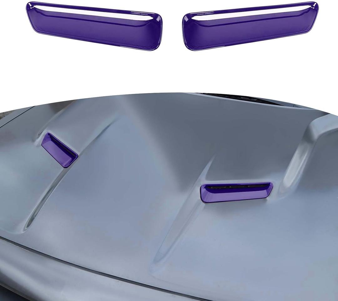 RT-TCZ for Challenger Hood Scoop Insert Vents Cover Trim for Dodge Challenger 2015-2023 Purple Exterior Accessories 2pcs