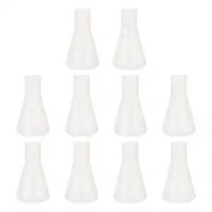 PartyKindom 10 Pcs Plastic Erlenmeyer Flask Set, 100ml Shatterproof Conical Science Flasks for Kids STEM Experiments, Classroom Education & Science Party Supplies