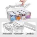 Homyrium Trading Card Storage Box Toploaders for Cards with 12 Dividers Hard Plastic TCG Card Storage Box, Card Organizer Portable Large Card Case Fit For 2000 Standard Cards (White)